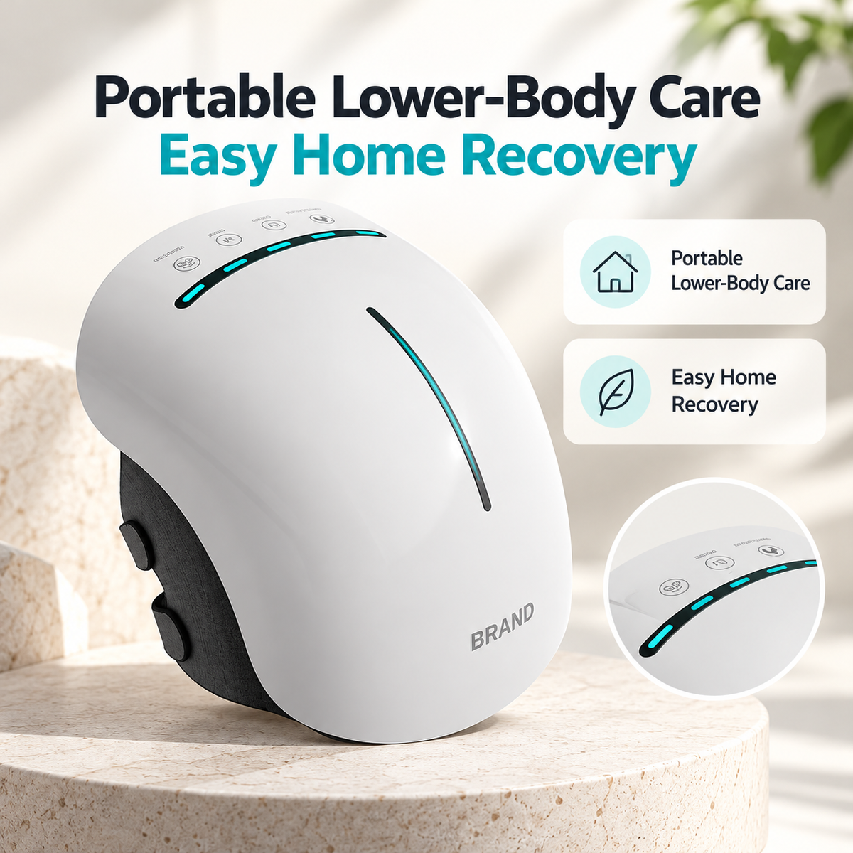 H18 Knee Massager - White - Image 2