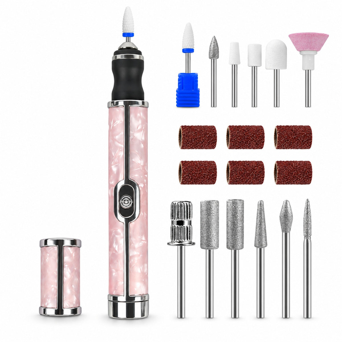 Rechargeable Nail Drill Pen with Adjustable Speed - Pink - main