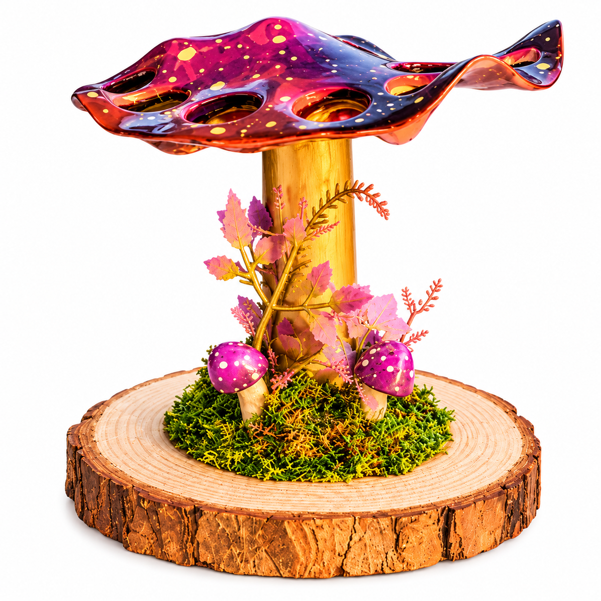 Mushroom Makeup Brush Holder for a Whimsical Vanity - 1