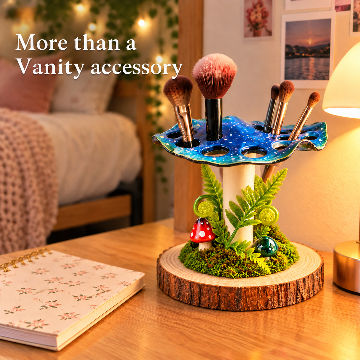 Mushroom Makeup Brush Holder for a Whimsical Vanity - 9