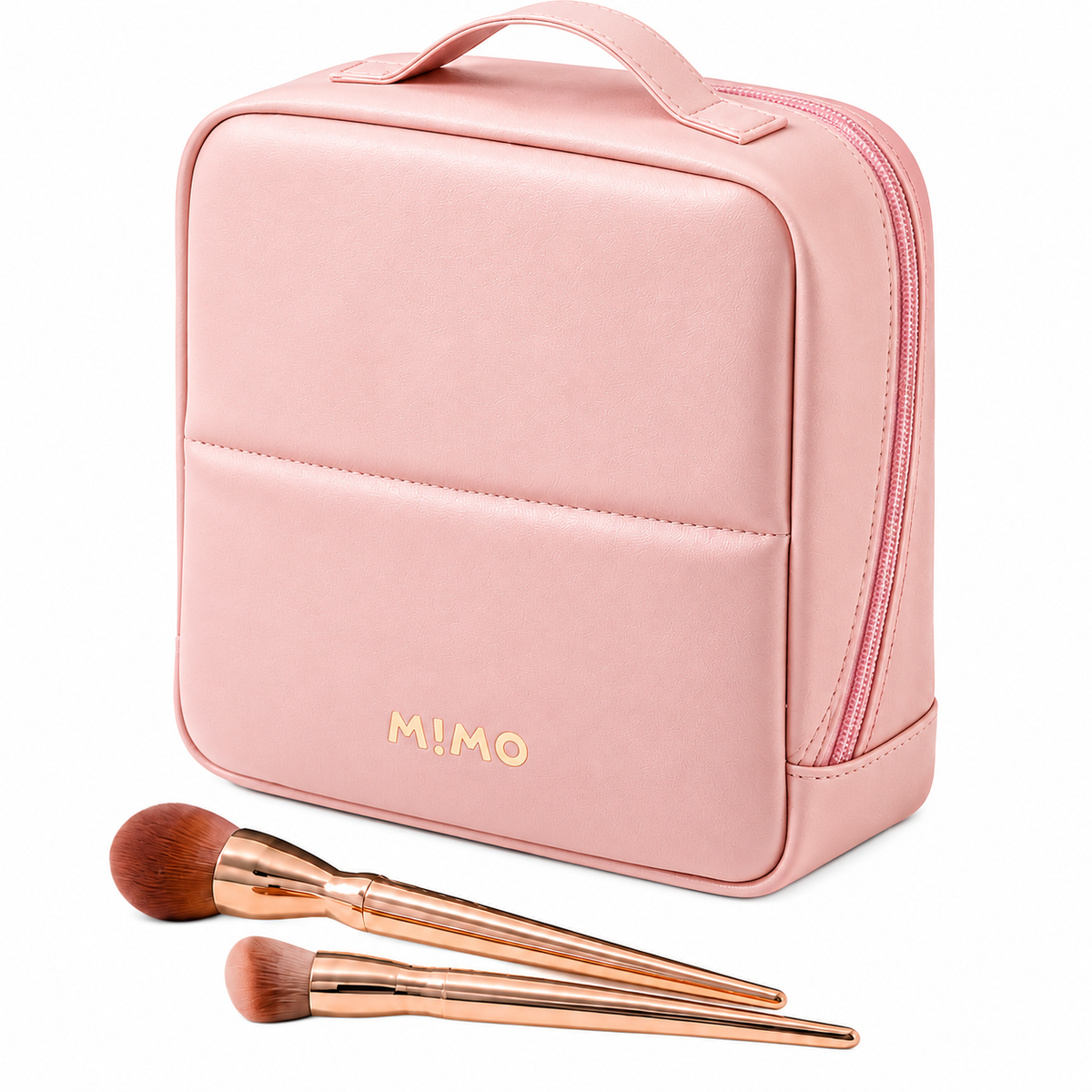 MIMO Travel Makeup Bag with Dividers & Luggage Strap - 1