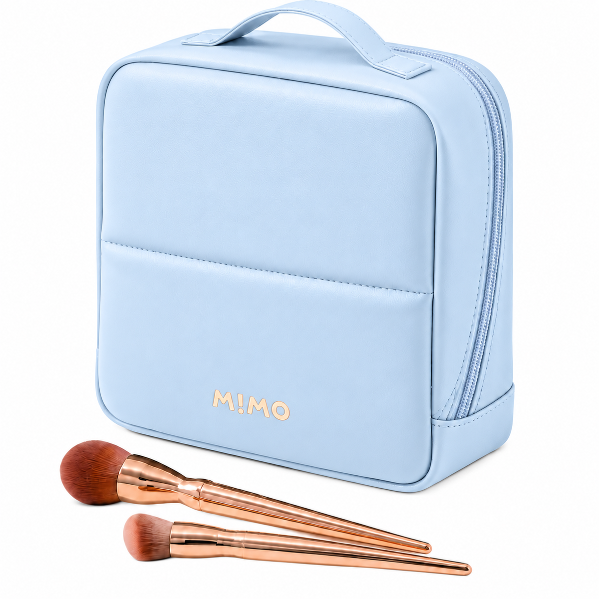 MIMO Travel Makeup Bag with Dividers & Luggage Strap - 8