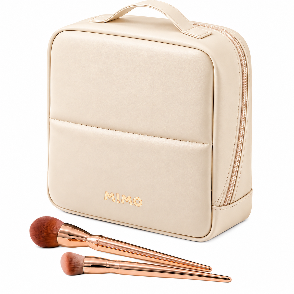 MIMO Travel Makeup Bag with Dividers & Luggage Strap - 9