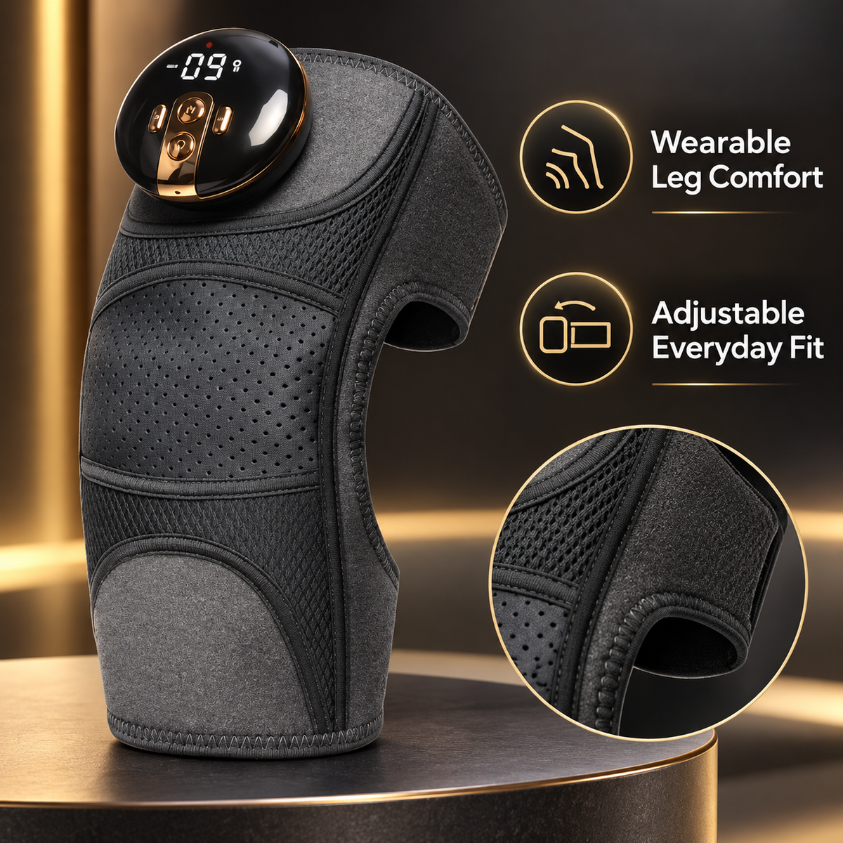 H18 Knee and Shoulder Massager - Black - Image 2