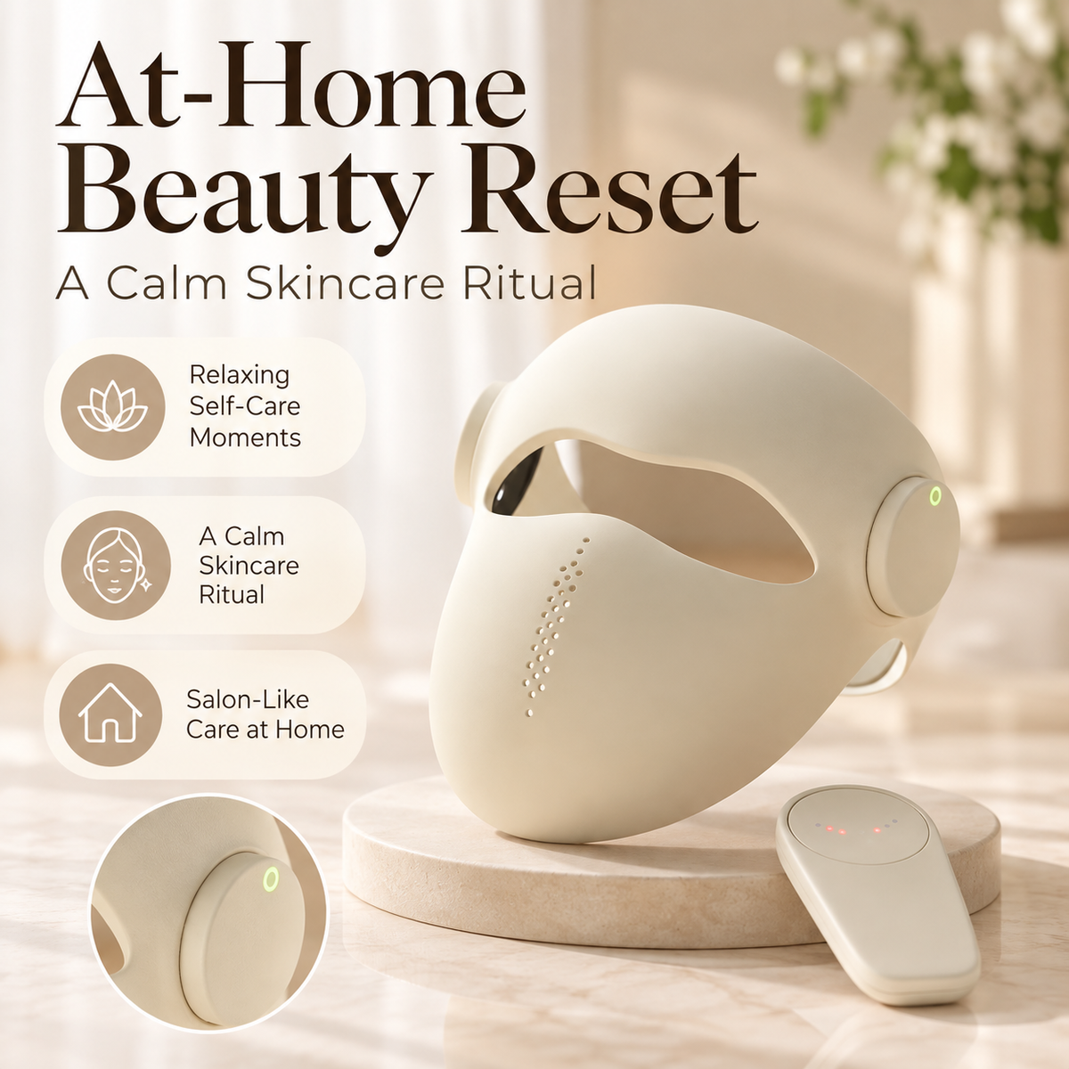 LED Facial Mask with Controller - Image 2