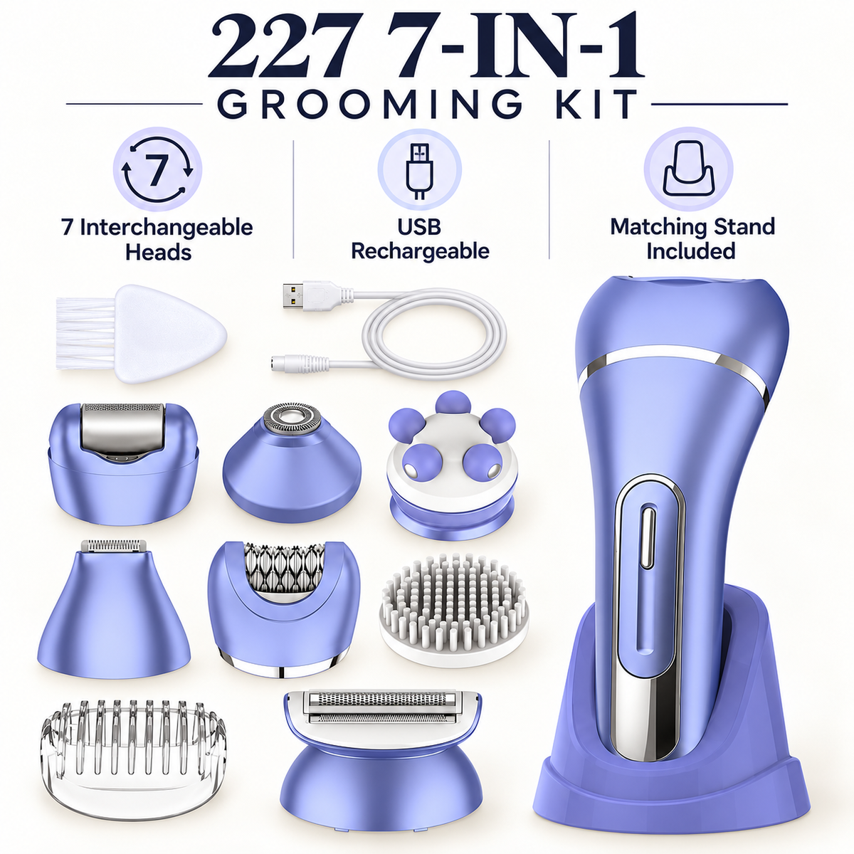 227 7-in-1 Personal Grooming Set with Base - Image 6