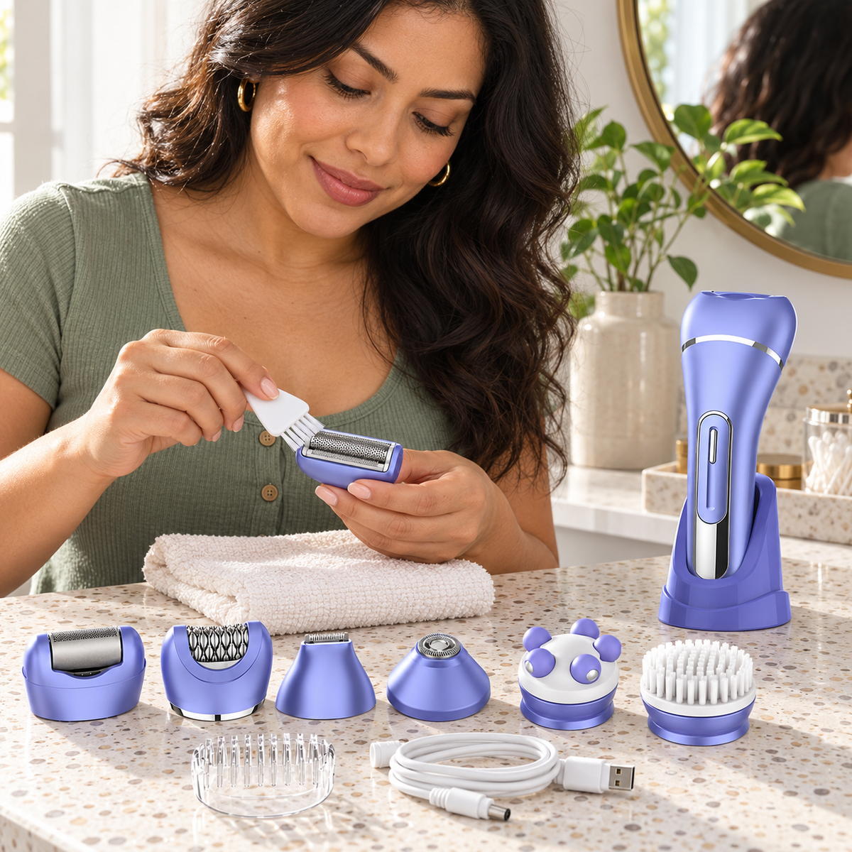 227 7-in-1 Personal Grooming Set with Base - Image 8