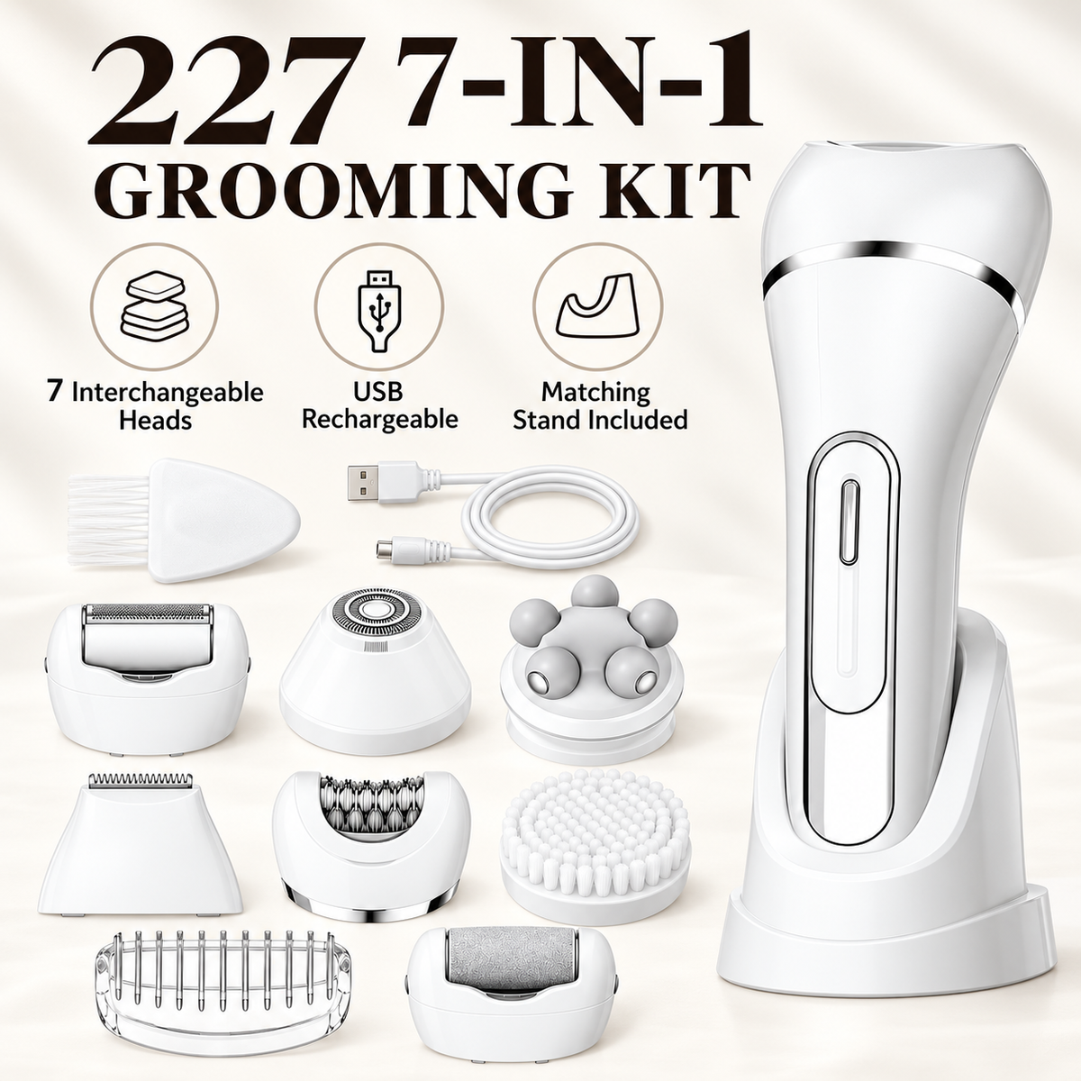 227 7-in-1 Personal Grooming Set with Base - Image 10