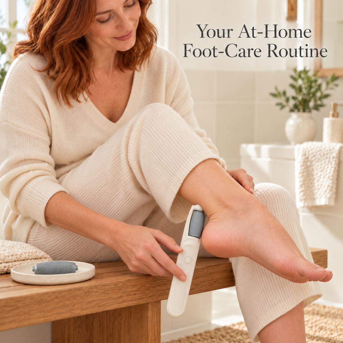 Rechargeable Electric Foot File with Roller Head Options - Image 3