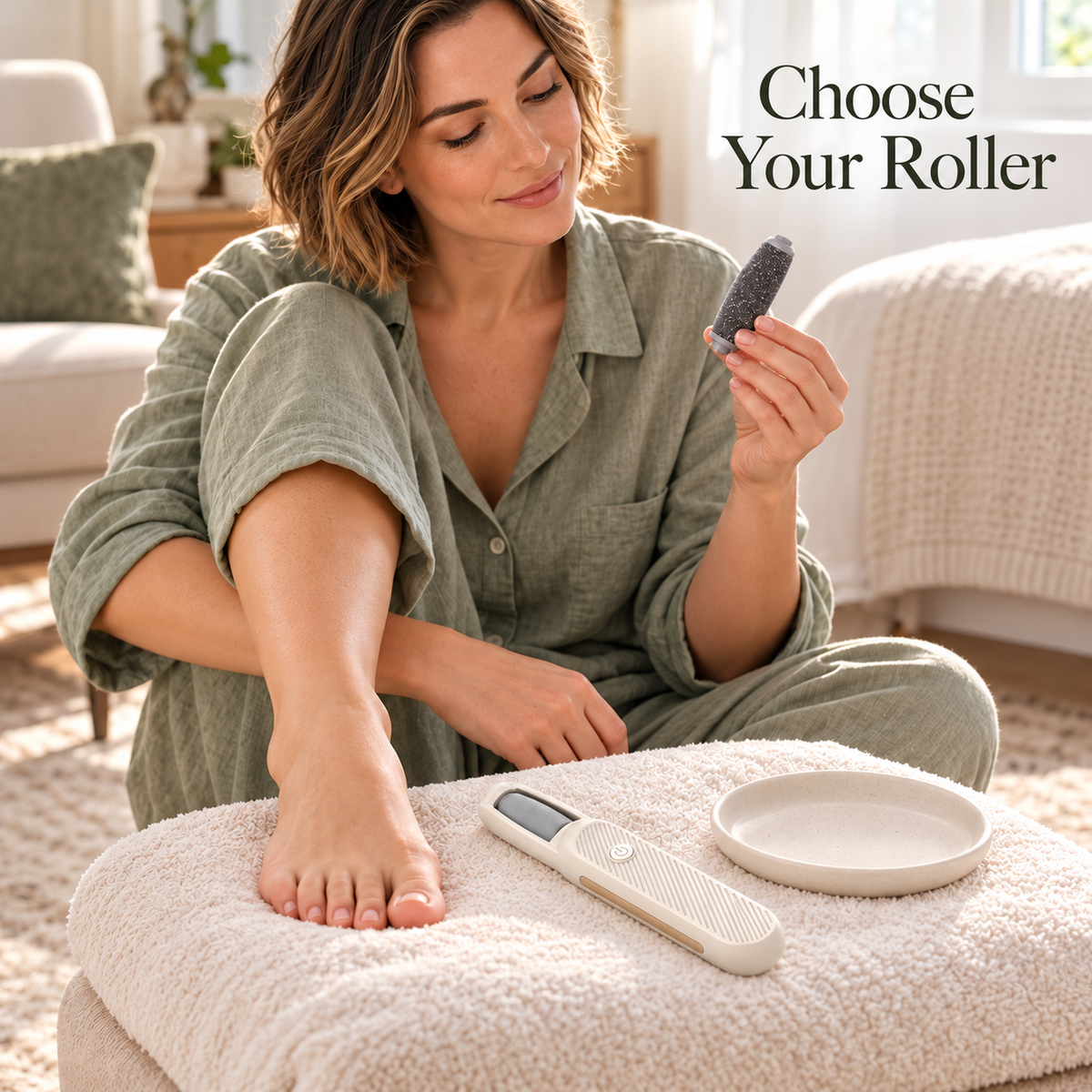 Rechargeable Electric Foot File with Roller Head Options - Image 4