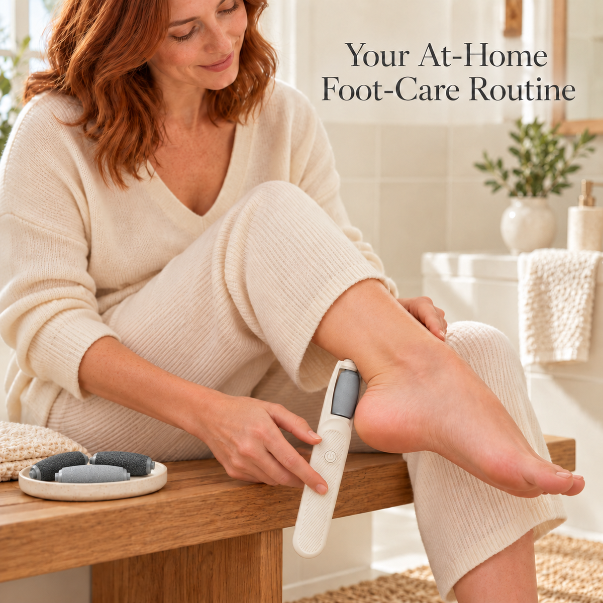 Rechargeable Electric Foot File with Roller Head Options - Image 7
