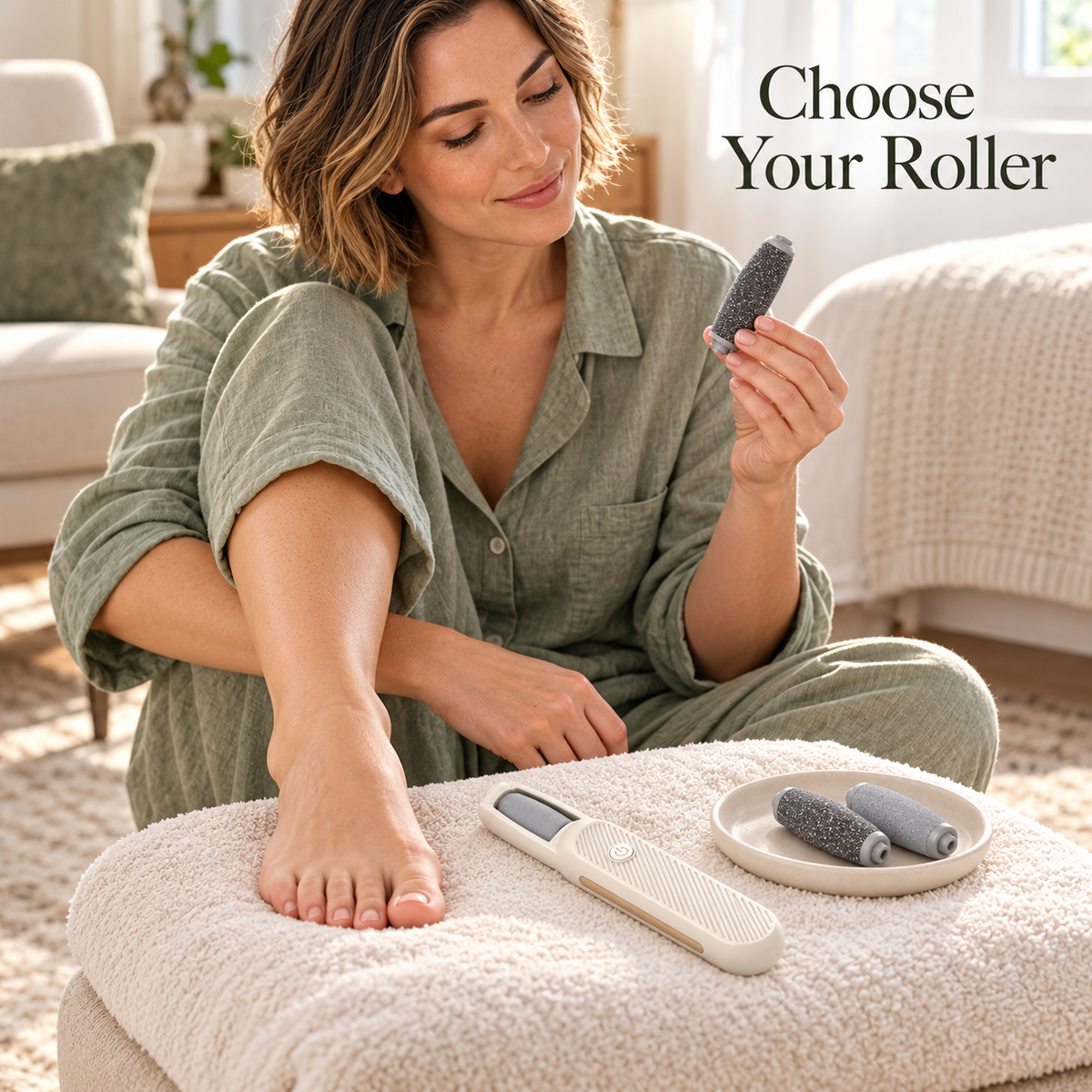 Rechargeable Electric Foot File with Roller Head Options - Image 8
