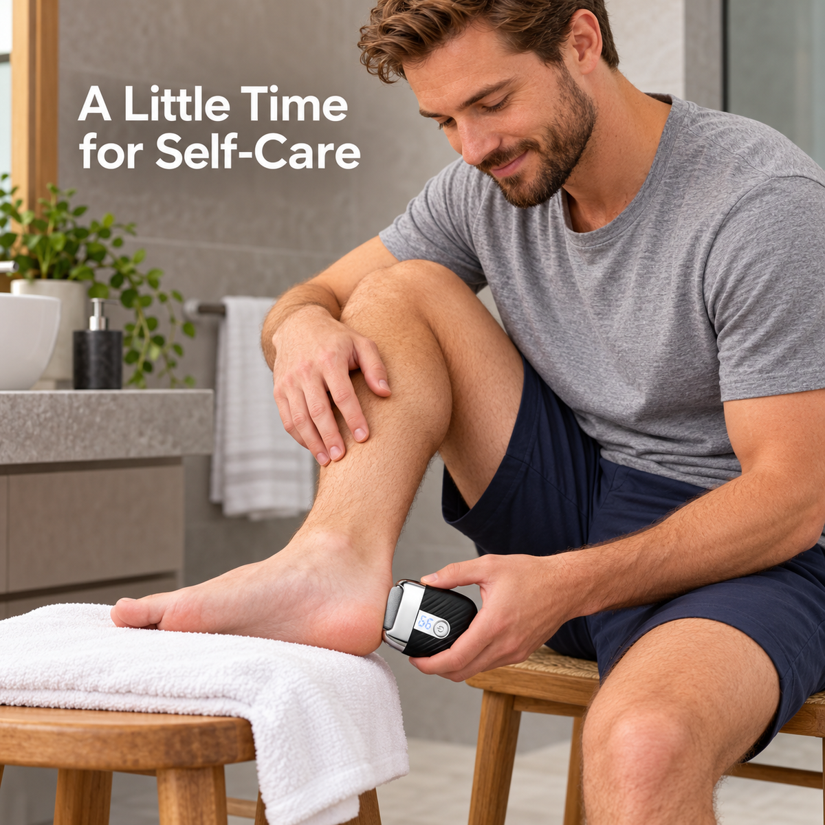 WS-688 Rechargeable Electric Foot File with LED Display - Image 4